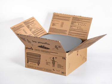 Plastia Compact Grey Worm Farm with Starter Kit + 250g Worms