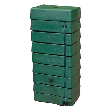 276 Litre Green Wall Tank with Rain Trap Downpipe Connector