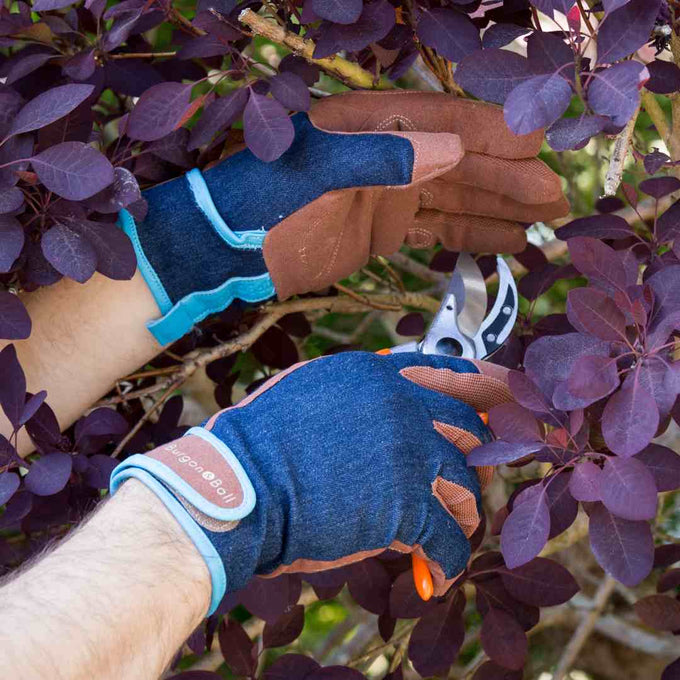 Burgon & Ball - Denim Men's Gardening Gloves - S/M