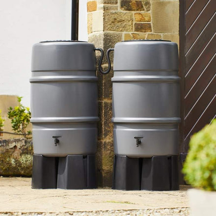 Harcostar 227 Litre Grey Water Butt Kit in situ