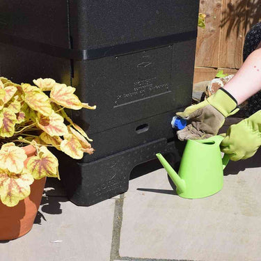 Plinth for HotBin Mini 100 Litre Compost Bin in situ