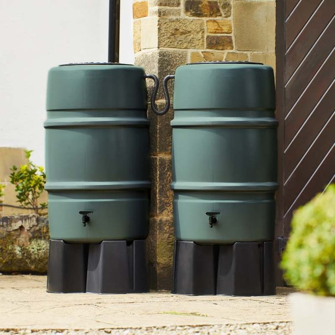 Harcostar 227 Litre Green Water Butt Double Kit