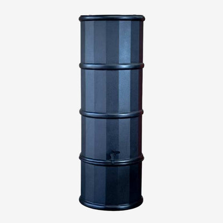 Polybutt 110 Litre Black Water Butt Kit studio shot