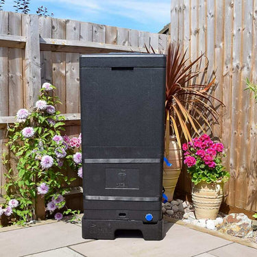 Plinth for HotBin Mk 2 Mini 200 Litre Compost Bin in situ