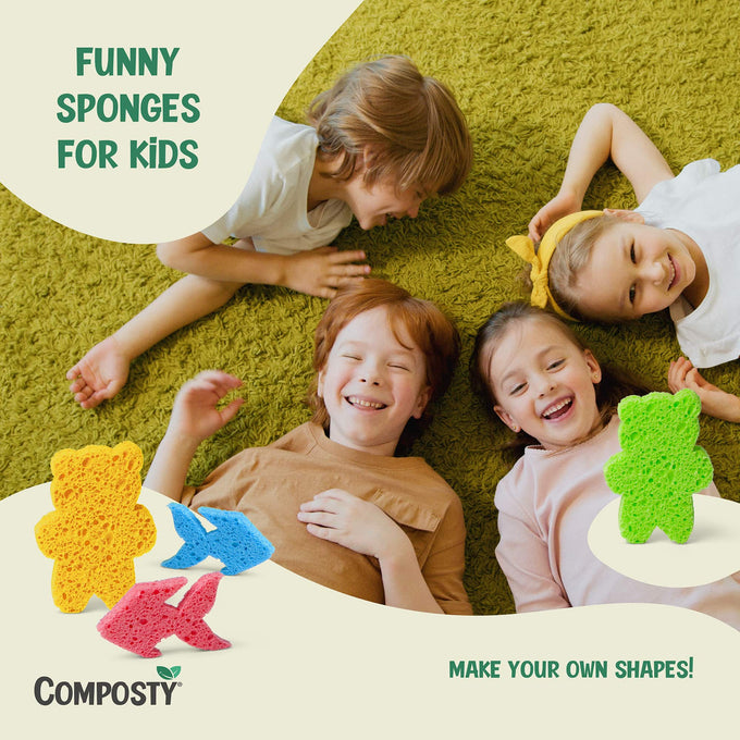 Composty Compostable Pop-Up Sponges - 12 Pack