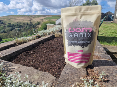 Wormganix 1 litre Peat Free Worm Castings Fertiliser Pouch