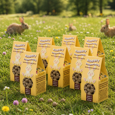 Rabbit Droppings Wildflower Seed Balls Easter Gardening Gift