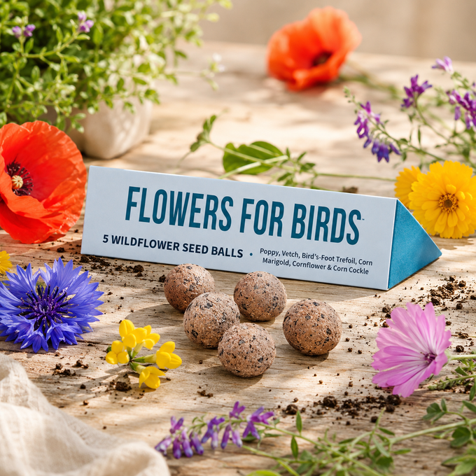 Flowers for Birds Wildflower Seed Balls Bird Garden Gift Kit