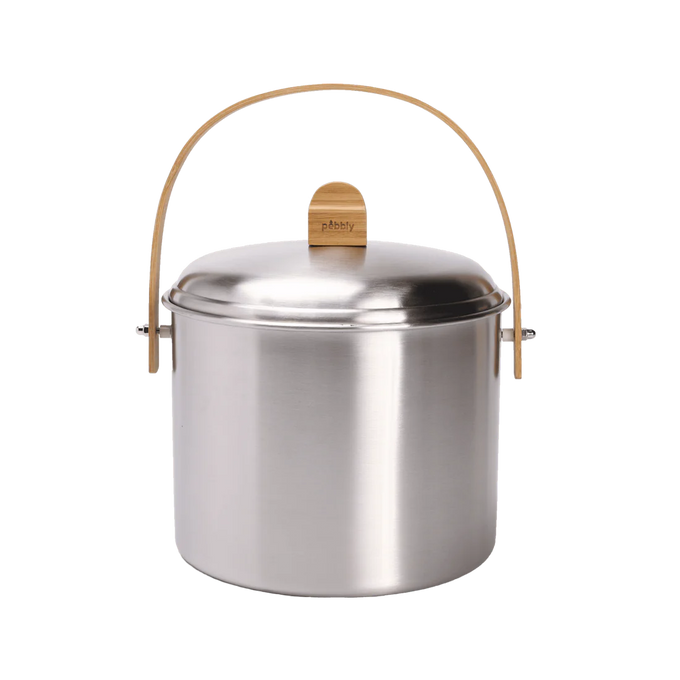 Pebbly 7 litre Stainless Steel Compost Caddy + Filter