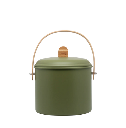 Pebbly 7 litre Olive Compost Caddy + Filter