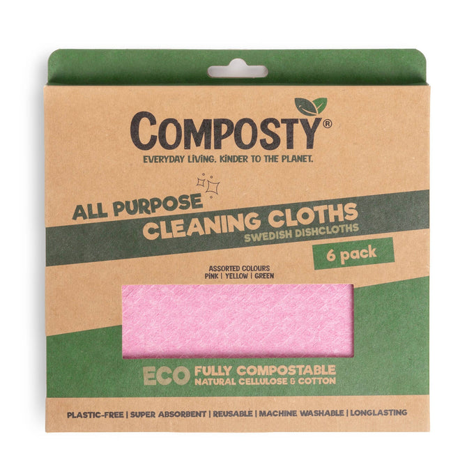Composty Compostable Swedish Dishcloths - 6 Pack
