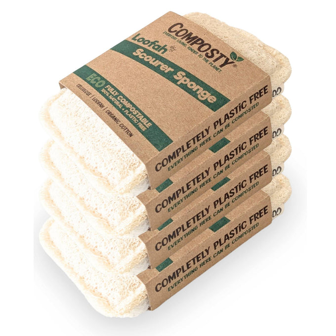 Loofah Scourer Eco Sponges - 6 Pack
