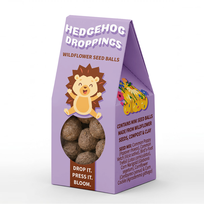Hedgehog Droppings Wildflower Seed Balls Kids Gardening Gift