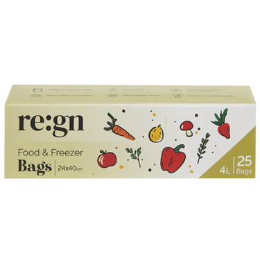 Compostable 4L Food & Freezer Bags - 25 bags