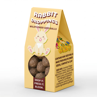 Rabbit Droppings Wildflower Seed Balls Easter Gardening Gift
