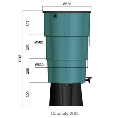 ButtinaBox 200 Litre Water Butt Kit