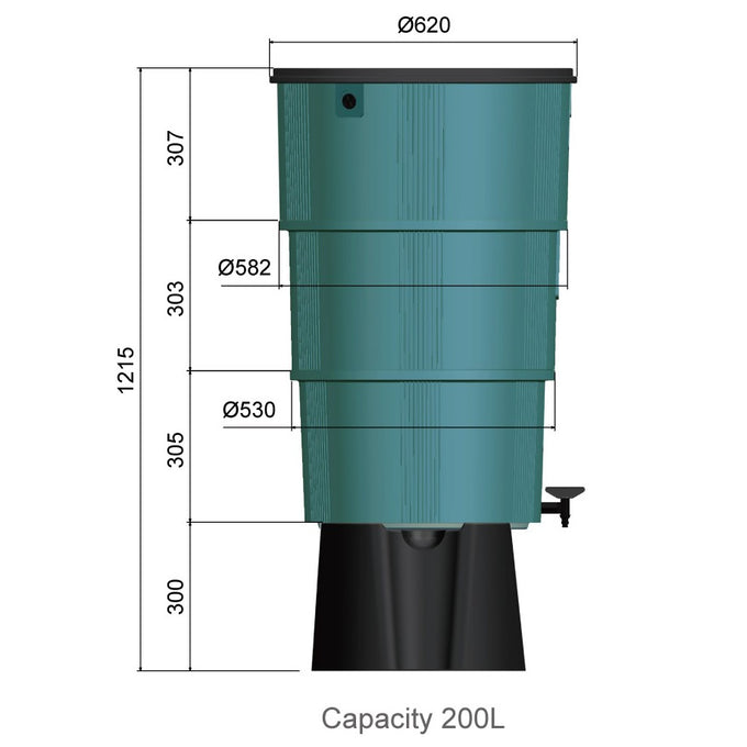 ButtinaBox 200 Litre Water Butt Kit