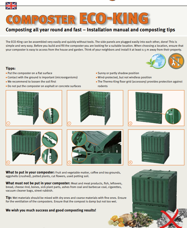 Graf Eco-King 400 Litre Green Compost Bin
