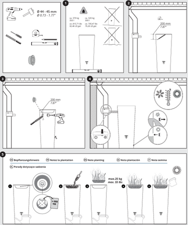 Graf Linus 2-in-1 Grey 220 Litre Water Tank