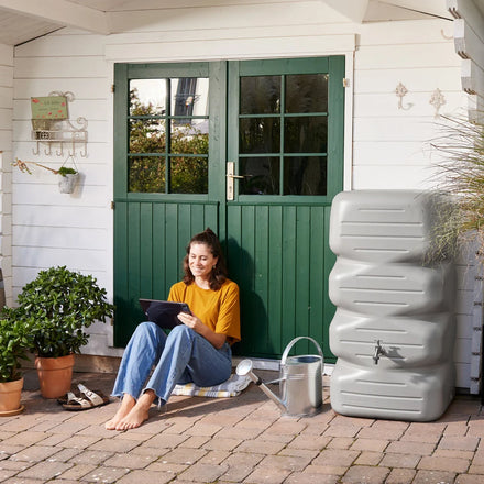 Cubus 340 Litre Grey Garden Tank