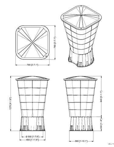 Graf Ibiza 300 litre Water Butt Kit