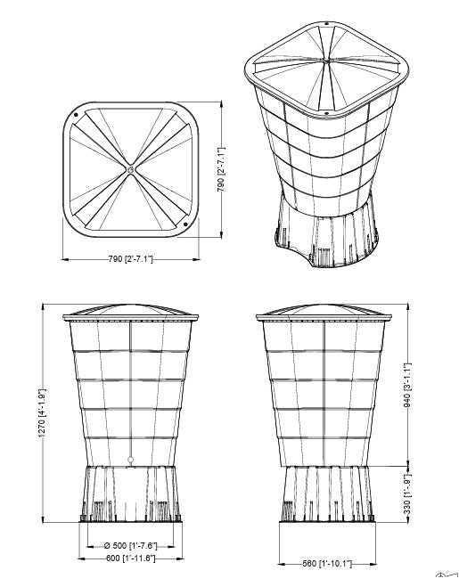 Graf Ibiza 300 litre Water Butt Kit