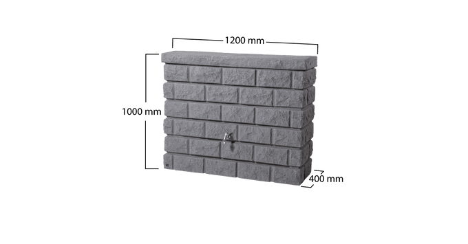 Graf Rocky 400 Litre Dark Granite Wall Tank