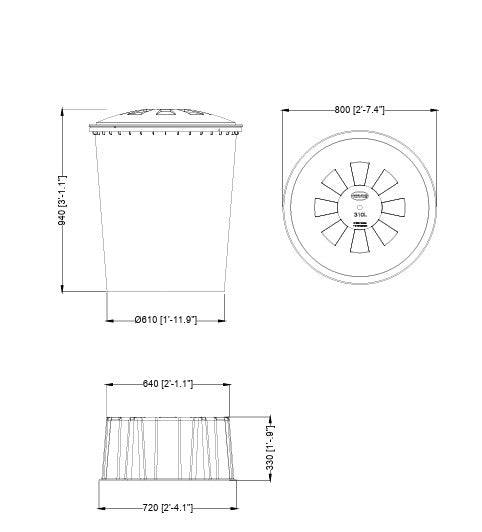 Graf Round 310 litre Water Butt Kit