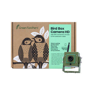 Green Feathers WiFi Bird Box HD Camera Starter Pack