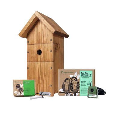 Green Feathers WiFi Bird Box HD Camera Starter Pack
