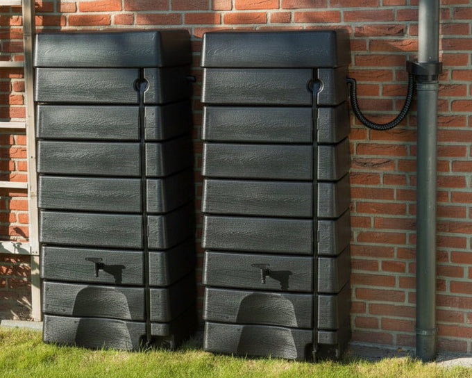 276 Litre Black Wall Tank Double Kit
