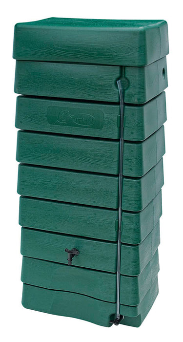 276 Litre Green Wall Tank with Rain Trap Downpipe Connector
