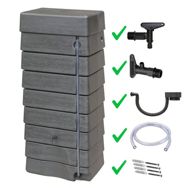 276 Litre Grey Wall Tank Triple Kit