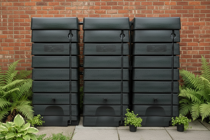 276 Litre Black Wall Tank Triple Kit