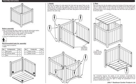 Rowlinson Square Wooden Planter