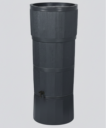 Strata 150 Litre Graphite Oak Effect Water Butt Kit
