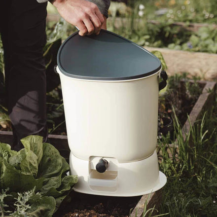 Organko Cream Twin Pack Bokashi Bin with 1kg Bokashi