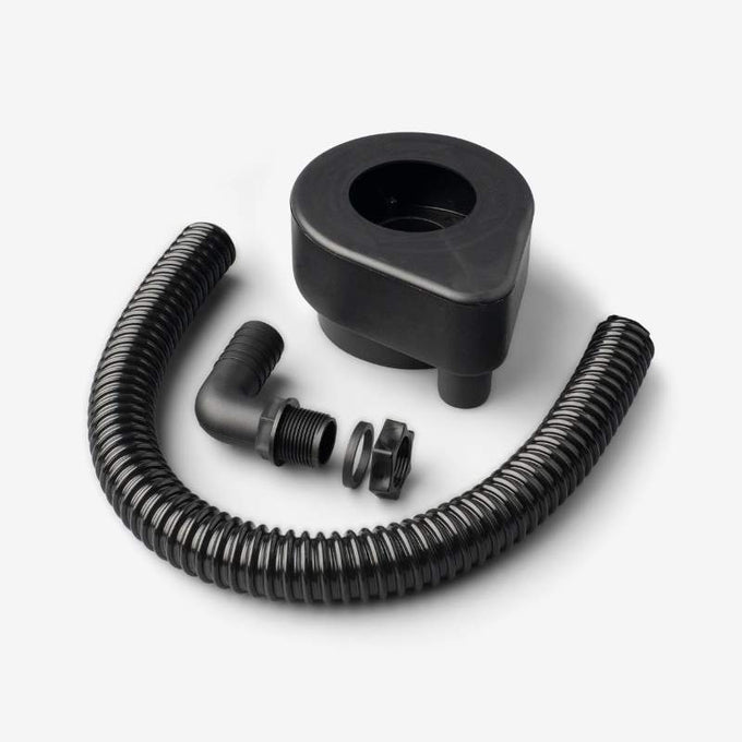 276 Litre Black Wall Tank with Rain Trap Downpipe Connector