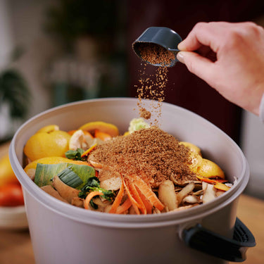 Organko Grey Twin Pack Bokashi Bin with 1kg Bokashi