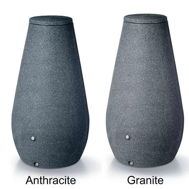 Two gray textured vases labeled 'Anthracite' and 'Granite' on a white background.