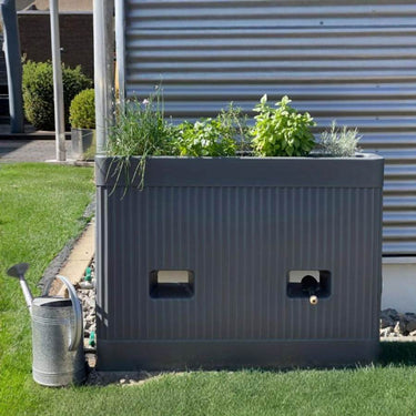 Rain Herb Bed 290 Litre Anthracite Tank with Planter