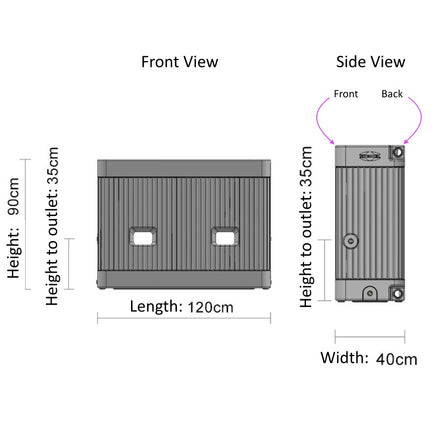 Rain Herb Bed 290 Litre Anthracite Tank with Planter