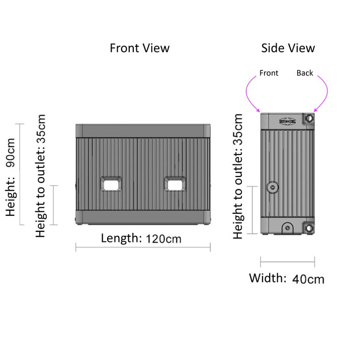 Rain Herb Bed 290 Litre Anthracite Tank with Planter