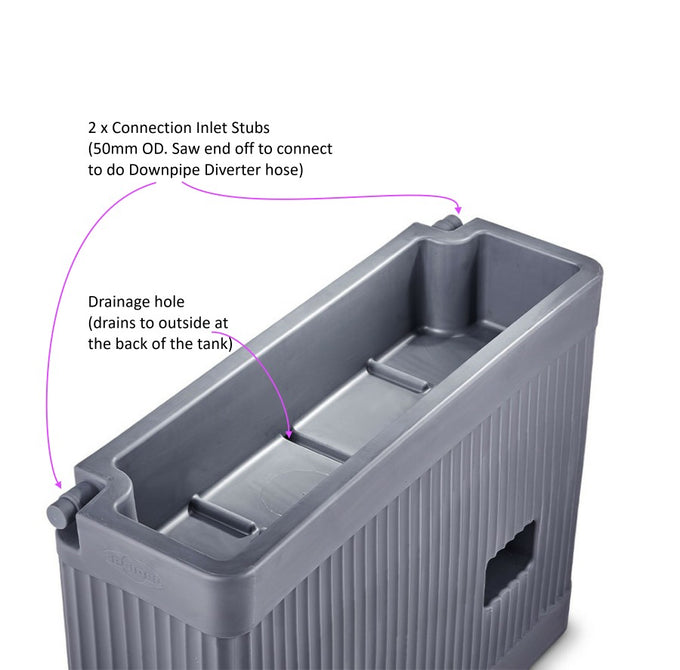 Rain Herb Bed 290 Litre Anthracite Tank with Planter