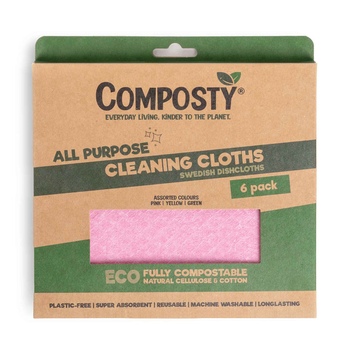 All-Purpose Eco Cloths (Swedish Dishcloths) | 6 Pack