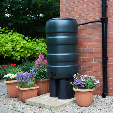 Whitefurze 150 Litre Green Waterbutt Kit