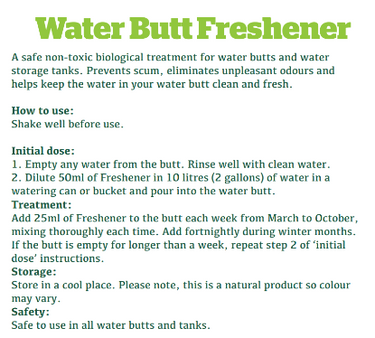 Be Green 500ml Water Butt Freshener