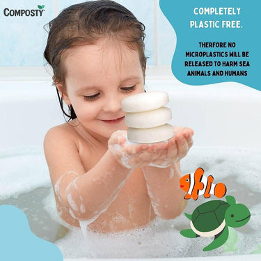 Composty Compostable Konjac Baby Sponges - 3 Pack