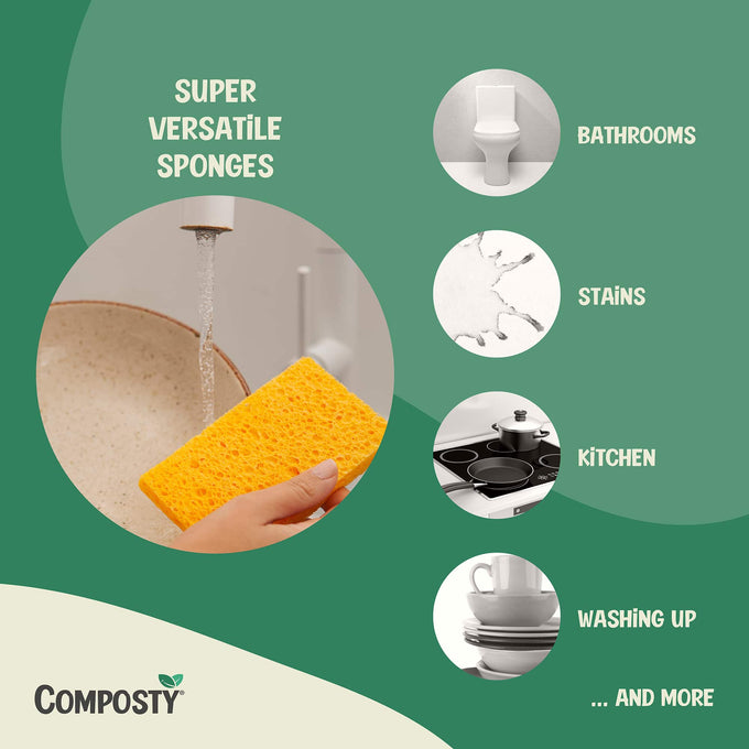 Composty Compostable Pop-Up Sponges - 12 Pack