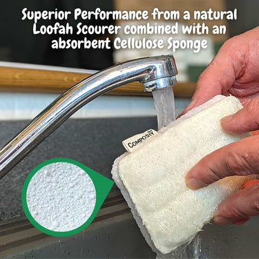 Loofah Scourer Eco Sponges - 6 Pack